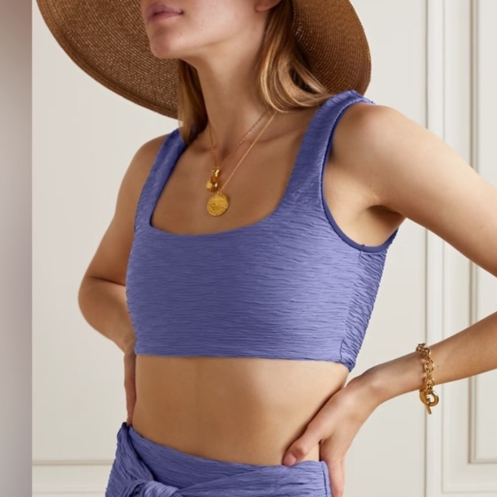 Mara Hoffman Raina Blue Bikini TOP ONLY